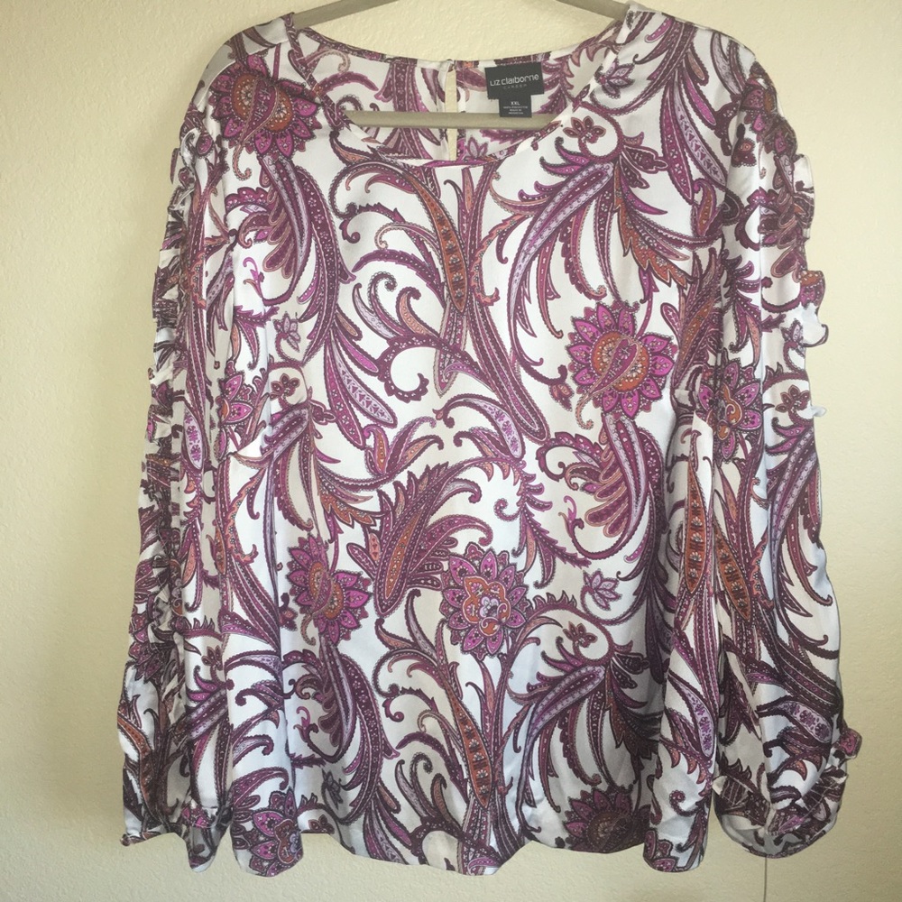 NWT! Liz Claiborne Career XXL Midnight Caravan Top
